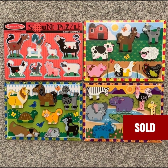 MELISSA + DOUG | kids puzzle bundle (4) - Picture 1 of 6